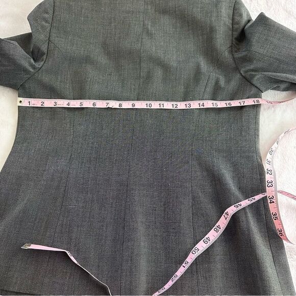 Tribal Womens 8 Full Zip Blazer Jacket Charcoal Gray Heathered Careerwear Office - Picture 8 of 10